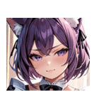 猫耳の紫髪 ＆ 見下すようなドヤ顔0（個別スタンプ：26）