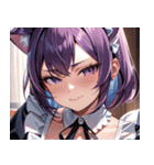 猫耳の紫髪 ＆ 見下すようなドヤ顔0（個別スタンプ：27）