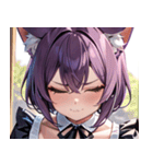 猫耳の紫髪 ＆ 見下すようなドヤ顔0（個別スタンプ：28）