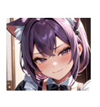 猫耳の紫髪 ＆ 見下すようなドヤ顔0（個別スタンプ：29）