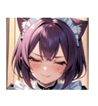 猫耳の紫髪 ＆ 見下すようなドヤ顔0（個別スタンプ：30）