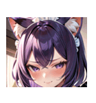 猫耳の紫髪 ＆ 見下すようなドヤ顔0（個別スタンプ：31）