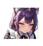 猫耳の紫髪 ＆ 見下すようなドヤ顔0（個別スタンプ：32）