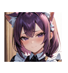 猫耳の紫髪 ＆ 見下すようなドヤ顔0（個別スタンプ：33）