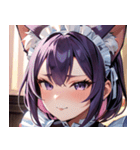 猫耳の紫髪 ＆ 見下すようなドヤ顔0（個別スタンプ：34）
