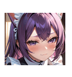 猫耳の紫髪 ＆ 見下すようなドヤ顔0（個別スタンプ：35）