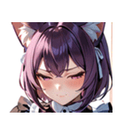 猫耳の紫髪 ＆ 見下すようなドヤ顔0（個別スタンプ：36）