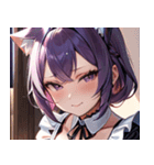 猫耳の紫髪 ＆ 見下すようなドヤ顔0（個別スタンプ：37）