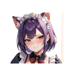 猫耳の紫髪 ＆ 見下すようなドヤ顔0（個別スタンプ：38）