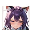 猫耳の紫髪 ＆ 見下すようなドヤ顔0（個別スタンプ：39）