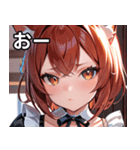 猫耳の赤髪 ＆ 可愛い拗ね顔（個別スタンプ：6）