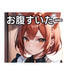 猫耳の赤髪 ＆ 可愛い拗ね顔（個別スタンプ：28）