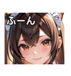 猫耳の茶髪 ＆ 温かい笑顔（個別スタンプ：9）