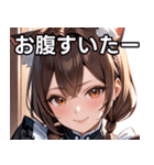 猫耳の茶髪 ＆ 温かい笑顔（個別スタンプ：28）