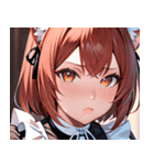 猫耳の赤髪 ＆ 可愛い拗ね顔0（個別スタンプ：3）