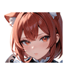 猫耳の赤髪 ＆ 可愛い拗ね顔0（個別スタンプ：4）