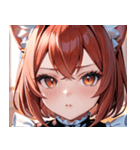 猫耳の赤髪 ＆ 可愛い拗ね顔0（個別スタンプ：5）