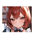 猫耳の赤髪 ＆ 可愛い拗ね顔0（個別スタンプ：6）
