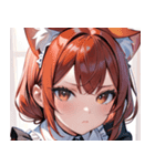 猫耳の赤髪 ＆ 可愛い拗ね顔0（個別スタンプ：9）