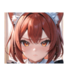 猫耳の赤髪 ＆ 可愛い拗ね顔0（個別スタンプ：10）