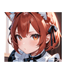 猫耳の赤髪 ＆ 可愛い拗ね顔0（個別スタンプ：11）