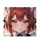 猫耳の赤髪 ＆ 可愛い拗ね顔0（個別スタンプ：12）