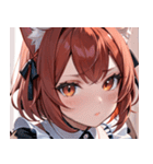 猫耳の赤髪 ＆ 可愛い拗ね顔0（個別スタンプ：14）