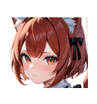 猫耳の赤髪 ＆ 可愛い拗ね顔0（個別スタンプ：15）