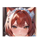 猫耳の赤髪 ＆ 可愛い拗ね顔0（個別スタンプ：19）