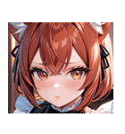 猫耳の赤髪 ＆ 可愛い拗ね顔0（個別スタンプ：20）