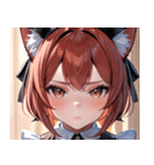 猫耳の赤髪 ＆ 可愛い拗ね顔0（個別スタンプ：21）
