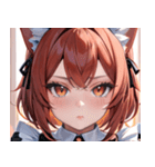 猫耳の赤髪 ＆ 可愛い拗ね顔0（個別スタンプ：22）
