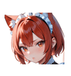 猫耳の赤髪 ＆ 可愛い拗ね顔0（個別スタンプ：23）