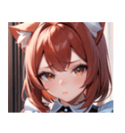 猫耳の赤髪 ＆ 可愛い拗ね顔0（個別スタンプ：24）