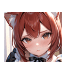 猫耳の赤髪 ＆ 可愛い拗ね顔0（個別スタンプ：30）