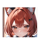 猫耳の赤髪 ＆ 可愛い拗ね顔0（個別スタンプ：34）