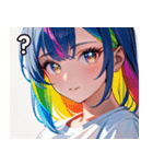 虹色の髪の少女1（個別スタンプ：30）