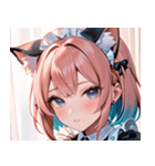 猫耳のパステルグラデヘア＆夢見心地な表情0（個別スタンプ：10）