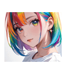 虹色の髪の少女0（個別スタンプ：10）