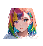 虹色の髪の少女0（個別スタンプ：11）
