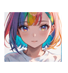 虹色の髪の少女0（個別スタンプ：12）