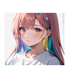 虹色の髪の少女0（個別スタンプ：13）