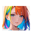 虹色の髪の少女0（個別スタンプ：14）