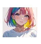 虹色の髪の少女0（個別スタンプ：16）