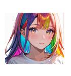 虹色の髪の少女0（個別スタンプ：20）