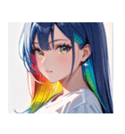 虹色の髪の少女0（個別スタンプ：21）
