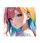 虹色の髪の少女0（個別スタンプ：22）
