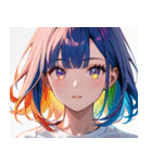 虹色の髪の少女0（個別スタンプ：28）