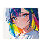 虹色の髪の少女0（個別スタンプ：30）