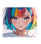 虹色の髪の少女0（個別スタンプ：32）